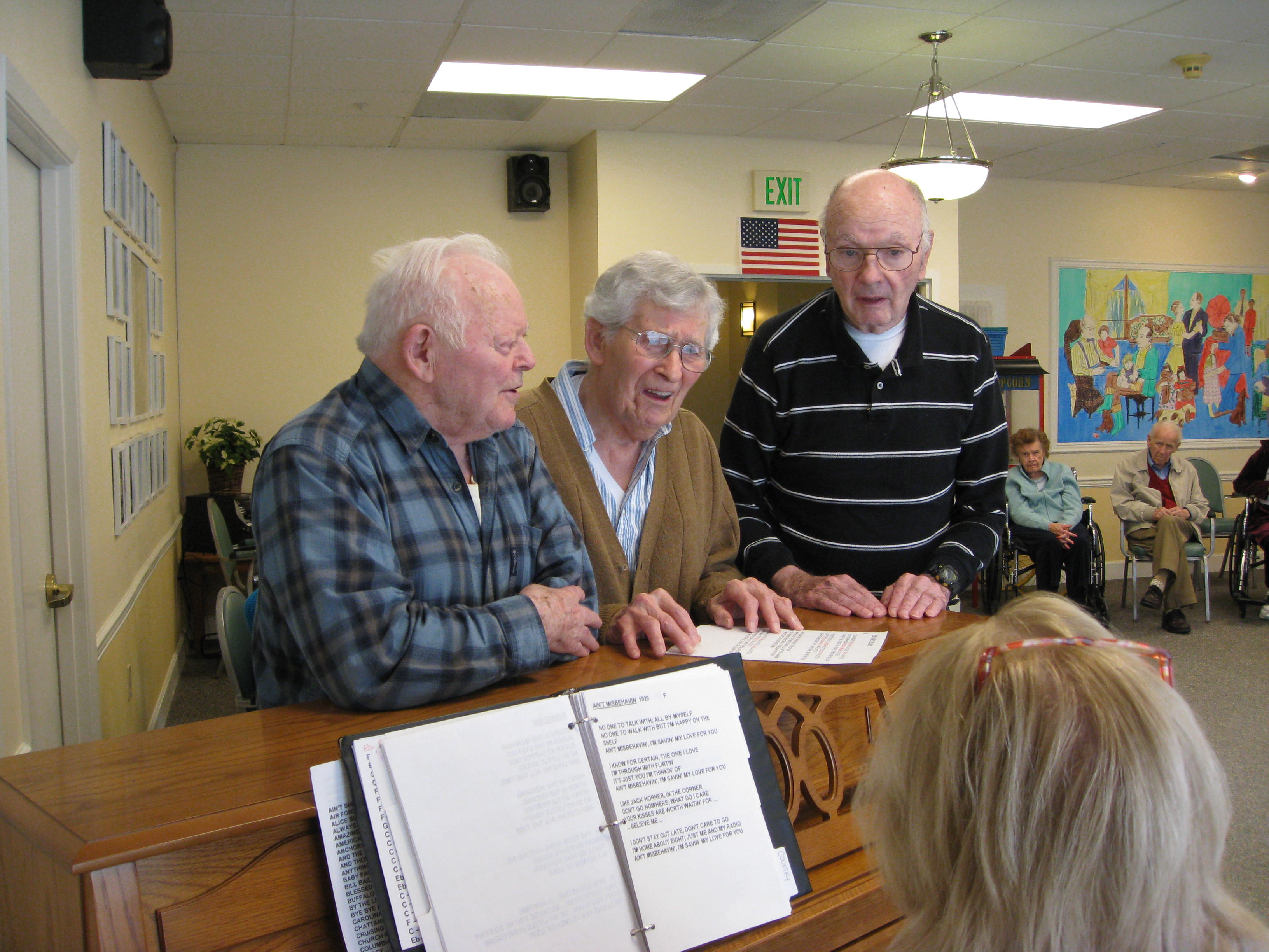  Men singing at a gig 